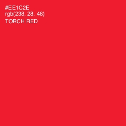 #EE1C2E - Torch Red Color Image